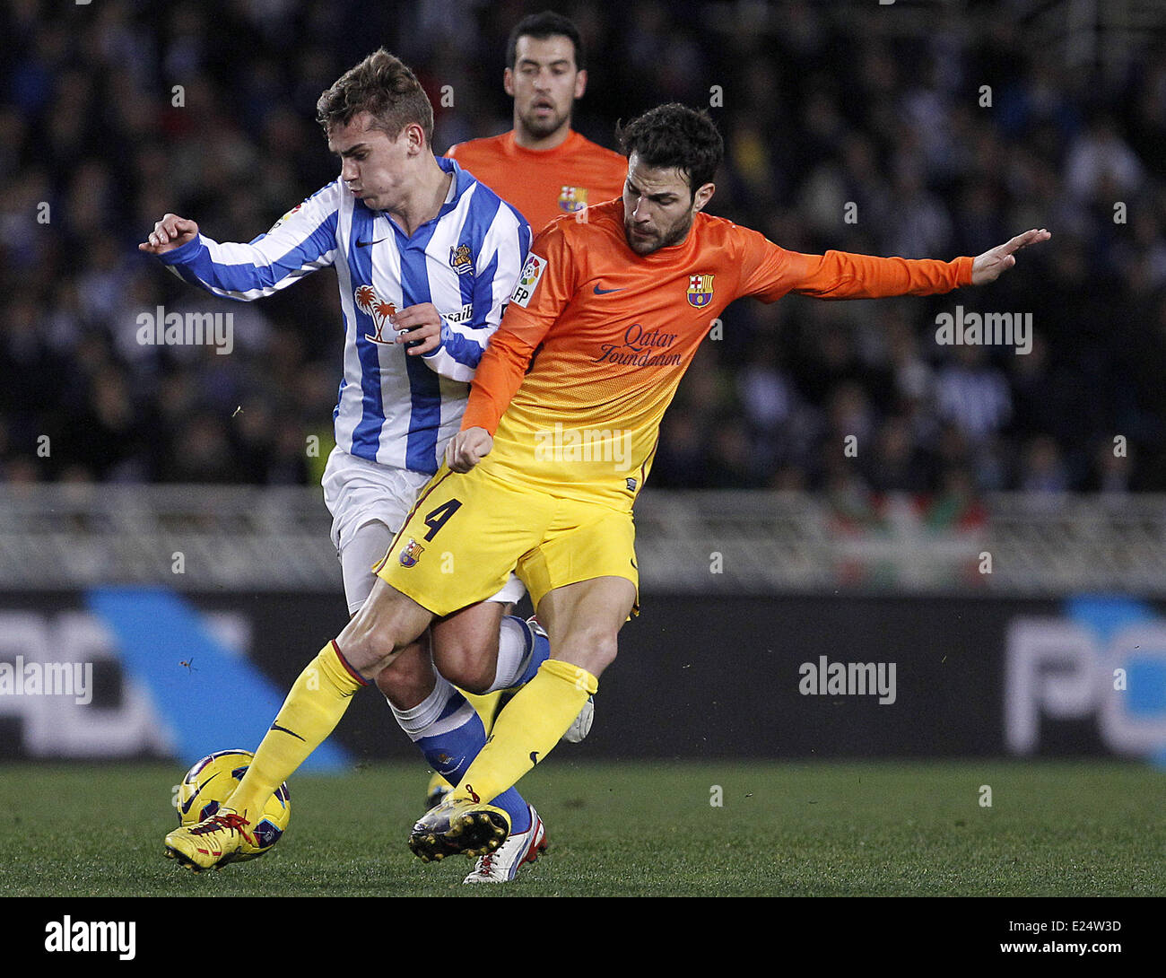 Fc Barcelona Vs Real Sociedad La Liga Match At The Anoeta Stadium Stock Photo Alamy