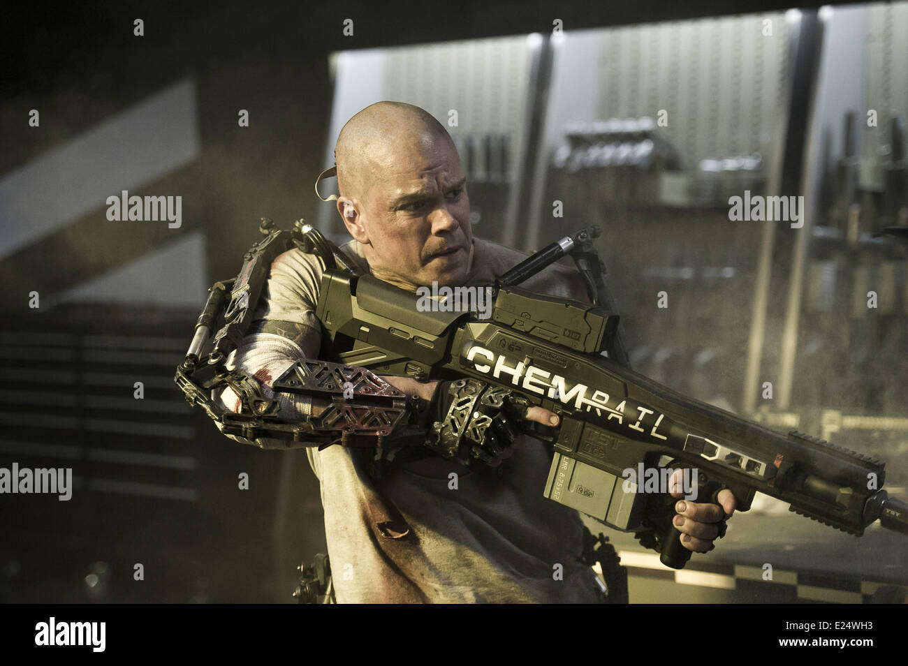 Movie stills for the film 'Elysium' (2013), directed by Neill Blomkamp  Featuring: Matt Damon Where: United States When: 14 Sep 2011 Stock Photo