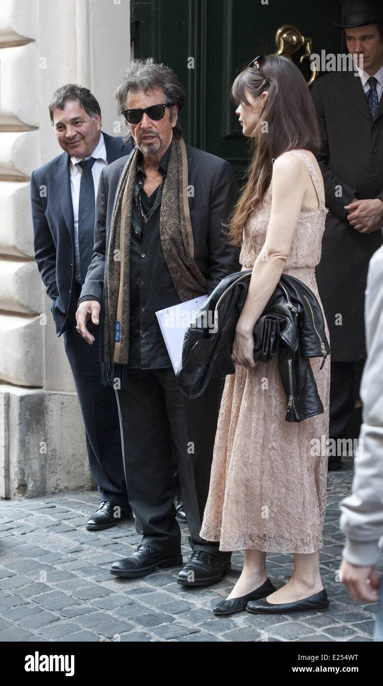 Al Pacino and girlfriend Lucila Sola tour Rome on holiday Featuring: Al