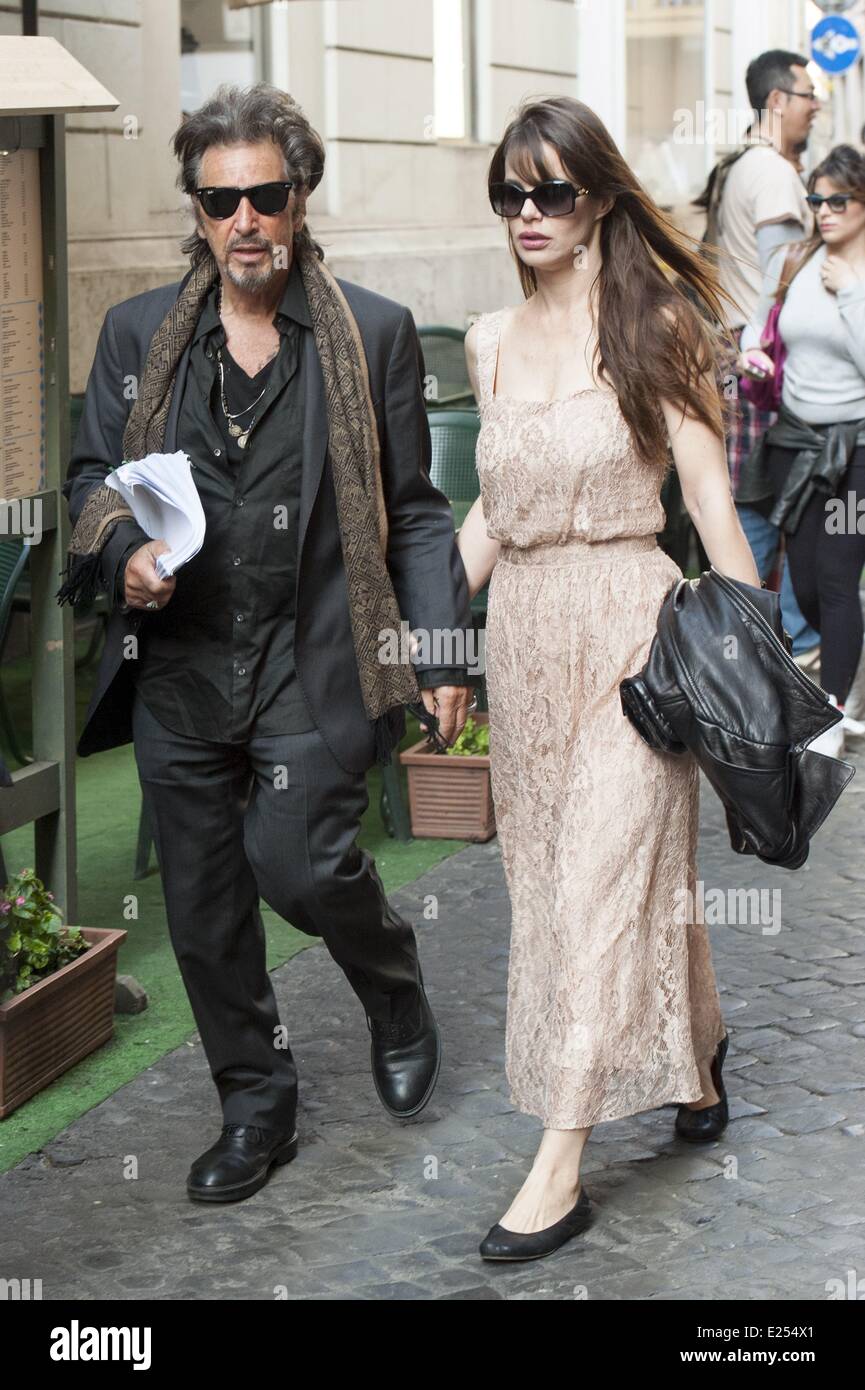 Al Pacino and girlfriend Lucila Sola tour Rome on holiday Featuring: Al