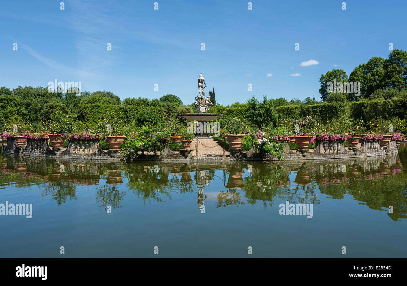 The Isolotto in the Boboli Gardens in Florence Stock Photo