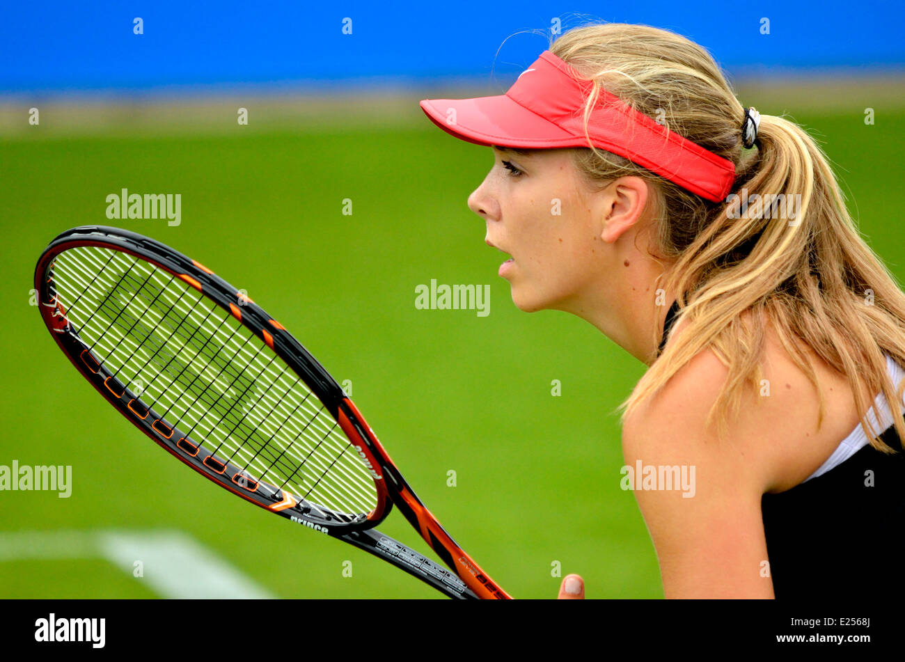 Katie Boulter (GB) playing at Eastbourne, 2014 Stock Photo - Alamy