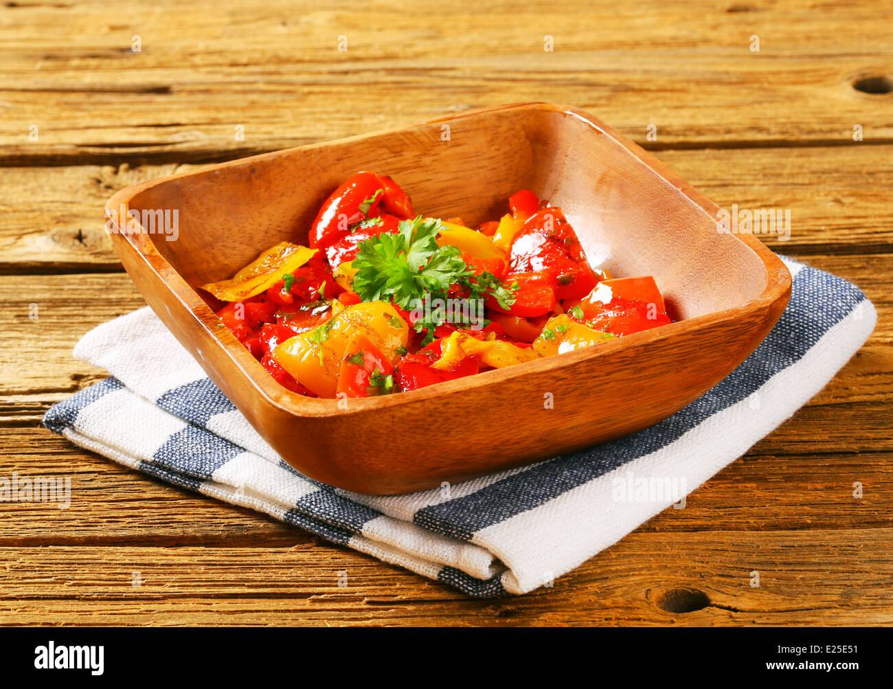 Roasted sweet peppers marinated in oil Stock Photo Alamy