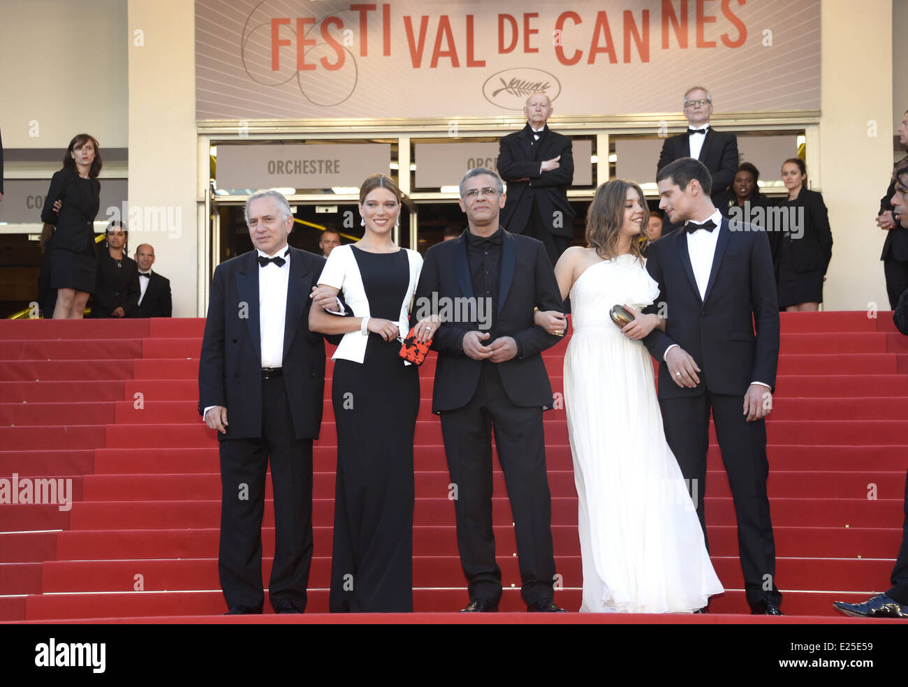 66th Cannes Film Festival - 'Zulu' - Premiere  Featuring: Jeremie Laheurte,Adele Exarchopoulos,Abdellatif Kechiche,Lea Seydoux,Brahim Chioua Where: Cannes, France When: 26 May 2013 Stock Photo