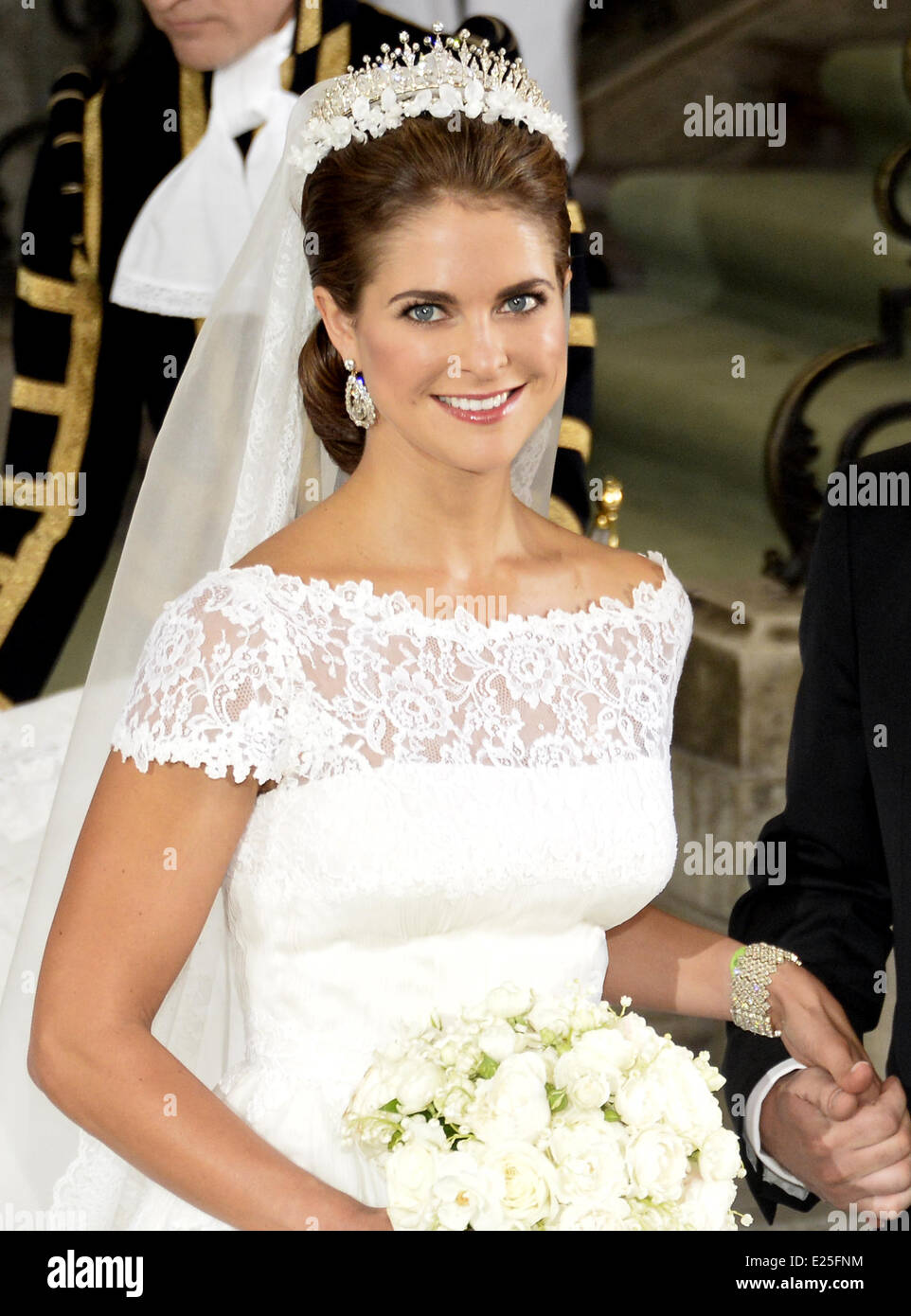 The wedding of Princess Madeleine of Sweden and Christopher O'Neill hosted by King Carl Gustaf XIV and Queen Silvia at The Royal Palace  Where: Stockholm, Sweden When: 08 Jun 2013 Stock Photo