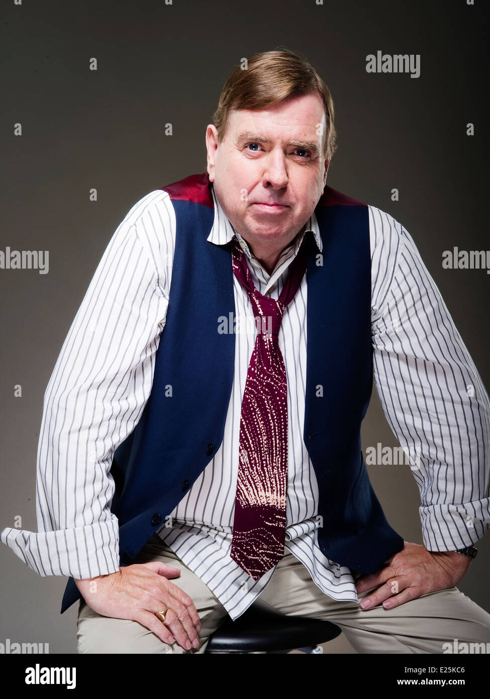 Studio portraits of English actor Timothy Spall OBE from a privately commissioned previously unpublished shoot. Stock Photo