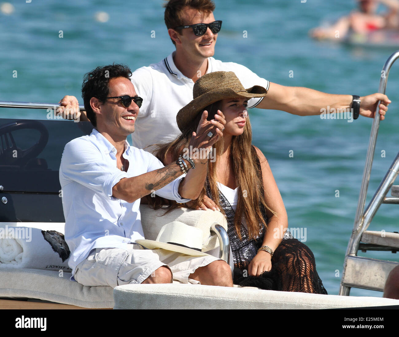 Celebrities at Club 55 in St Tropez Featuring: Chloe Green,Marc Anthony