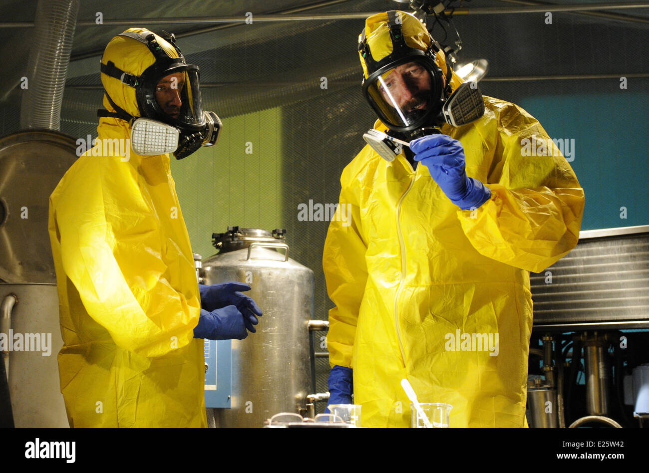 Featuring: Jesse Pinkman (Aaron Paul) and Walter White (Bryan Cranston) When: 27 Aug 2013le for Stock Photo