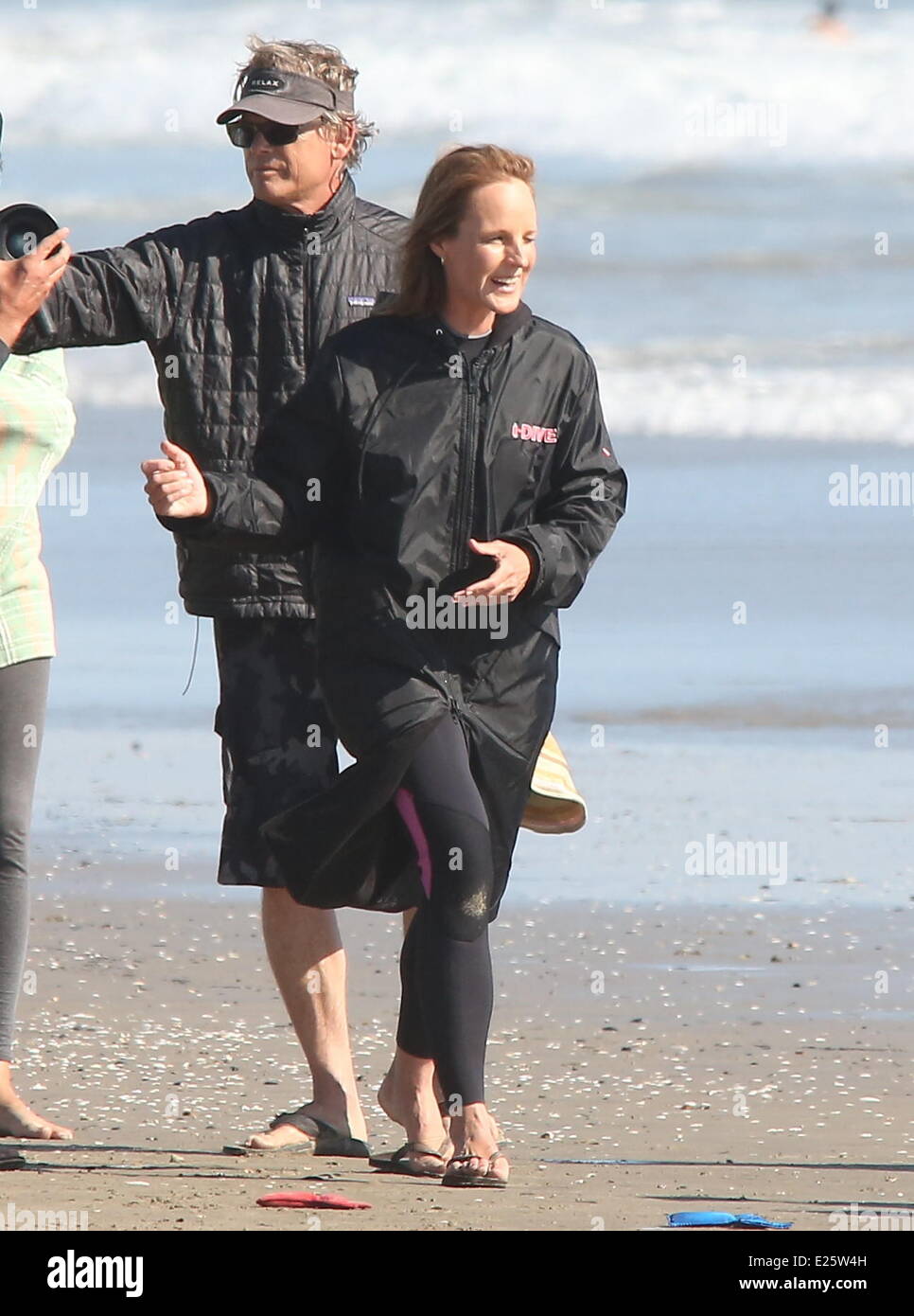 Helen Hunt filming and directing her new movie 'Ride' on Venice Beach
