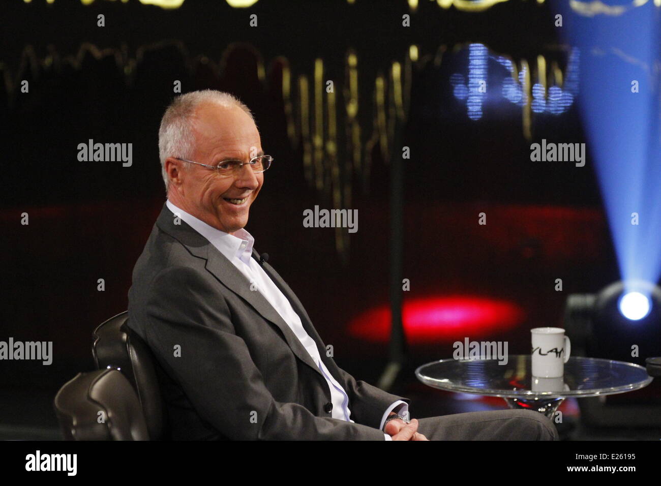 Former England coach Sven-Goran Eriksson at a TV studio in Stockholm ...