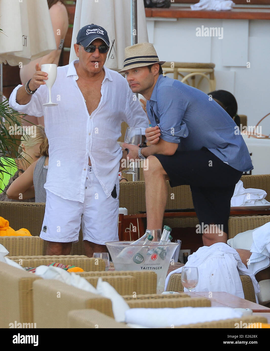 Ryan Seacrest visits Port de Gustavia at Nikki Beach during his holiday to  St Barts with friends Featuring: Ryan Seacrest Where: St Barts, France  When: 02 Jan 2014 Stock Photo - Alamy