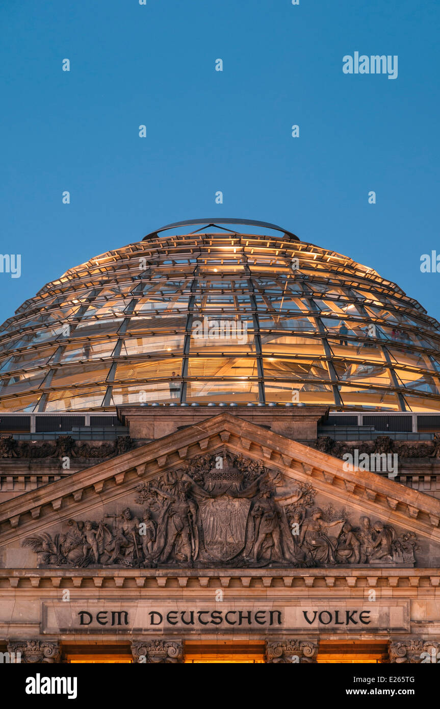 Reichstag building and dome Berlin Germany Stock Photo