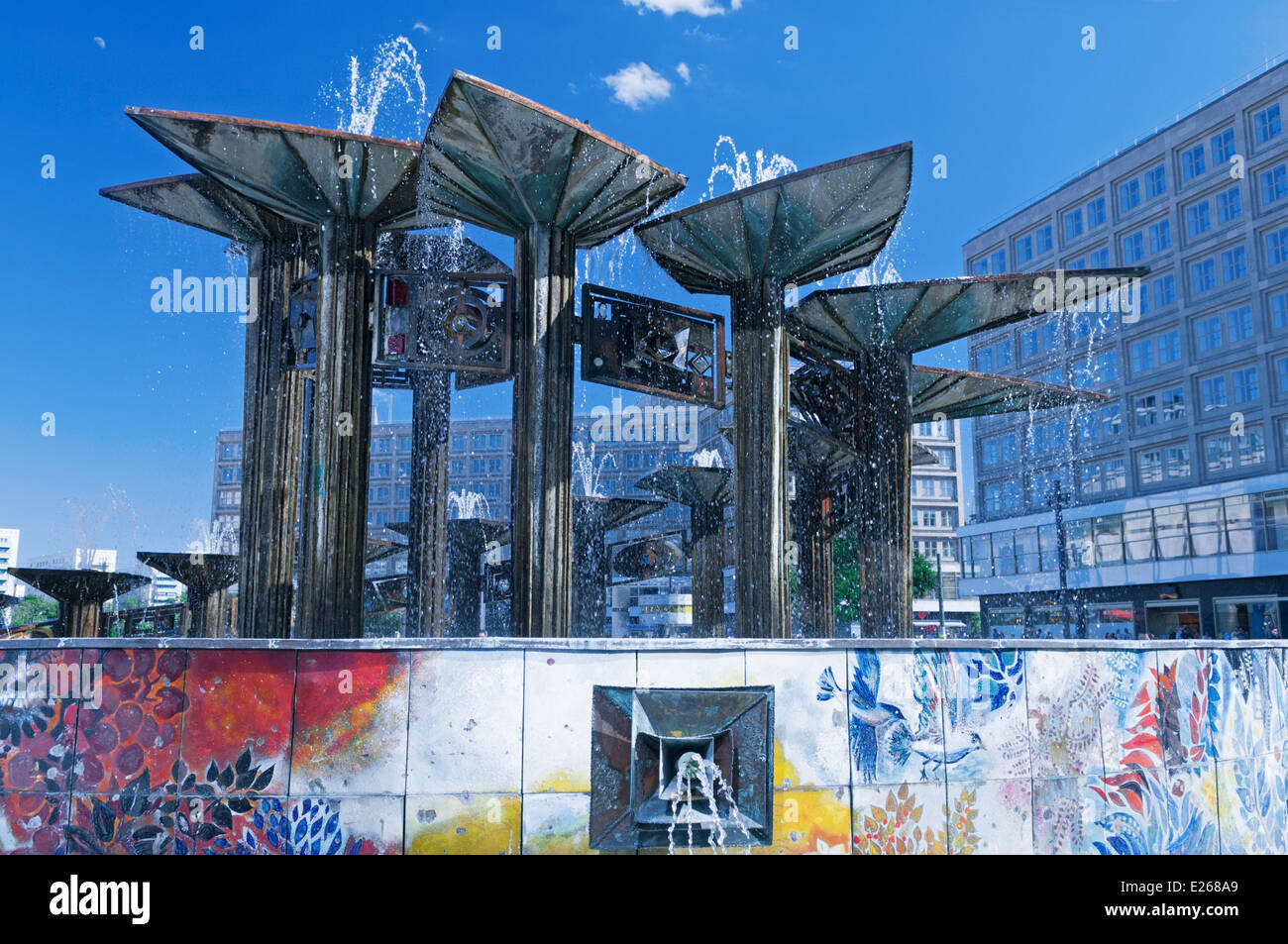 Fountain of International Friendship Alexanderplatz Berlin Germany Stock Photo
