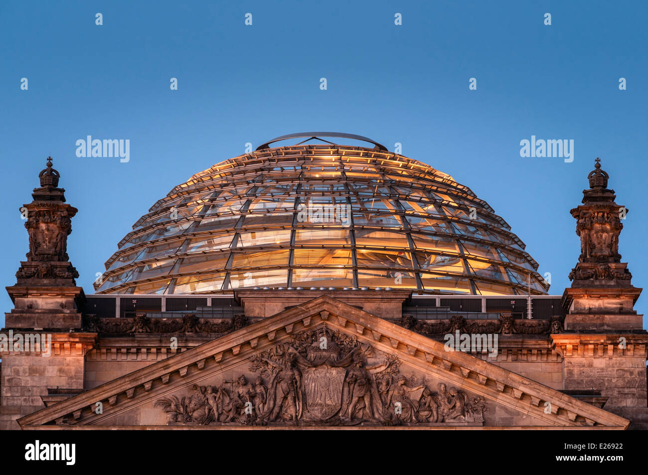 Reichstag building and dome Berlin Germany Stock Photo