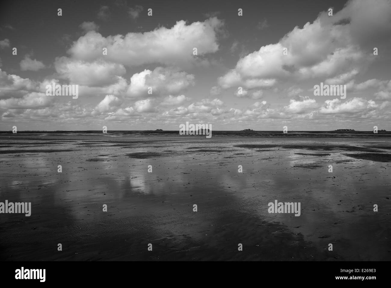 wadden sea (world heritage) at low tide Wattenmeer (Weltnaturerbe) bei ...