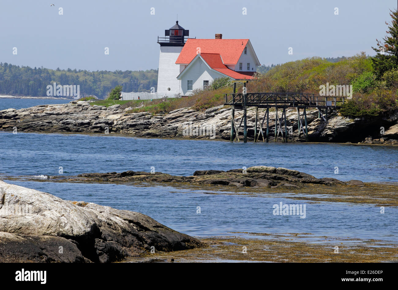 Maine coast Boothbay Southport Island lobster fishing Stock Photo