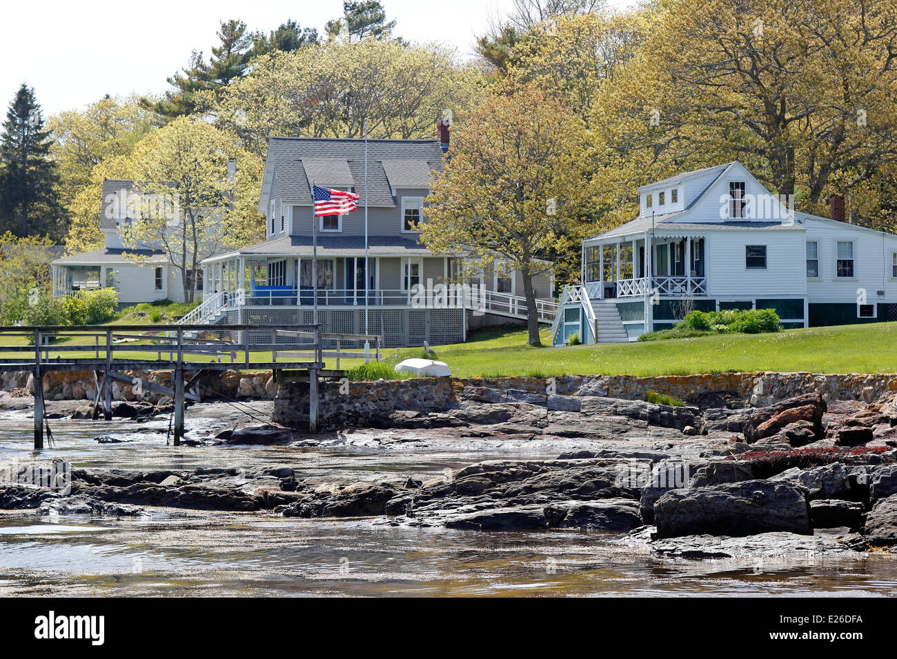 Maine coast East Boothbay Stock Photo Alamy