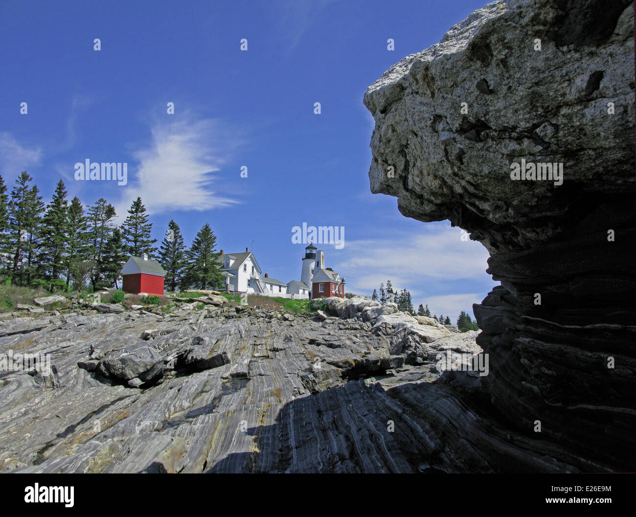 Maine coast Pemaquid Point Lighthouse Stock Photo - Alamy