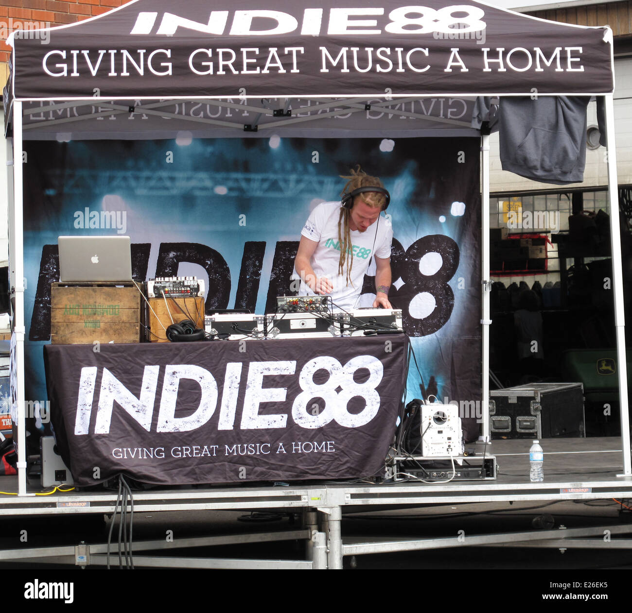 Indie88 DJ, Toronto, Ontario. Stock Photo