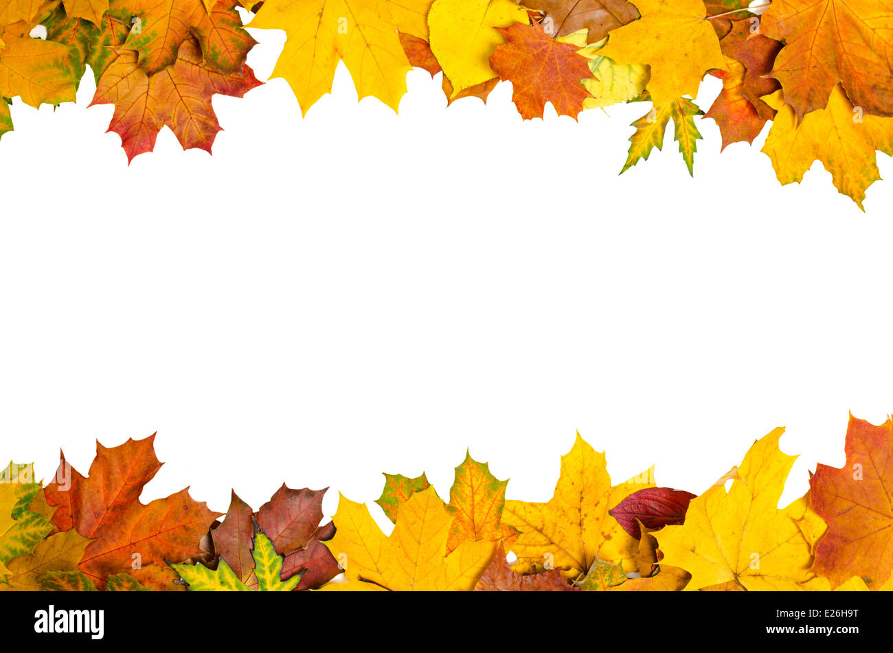 Autumn leaves frame Stock Photo - Alamy