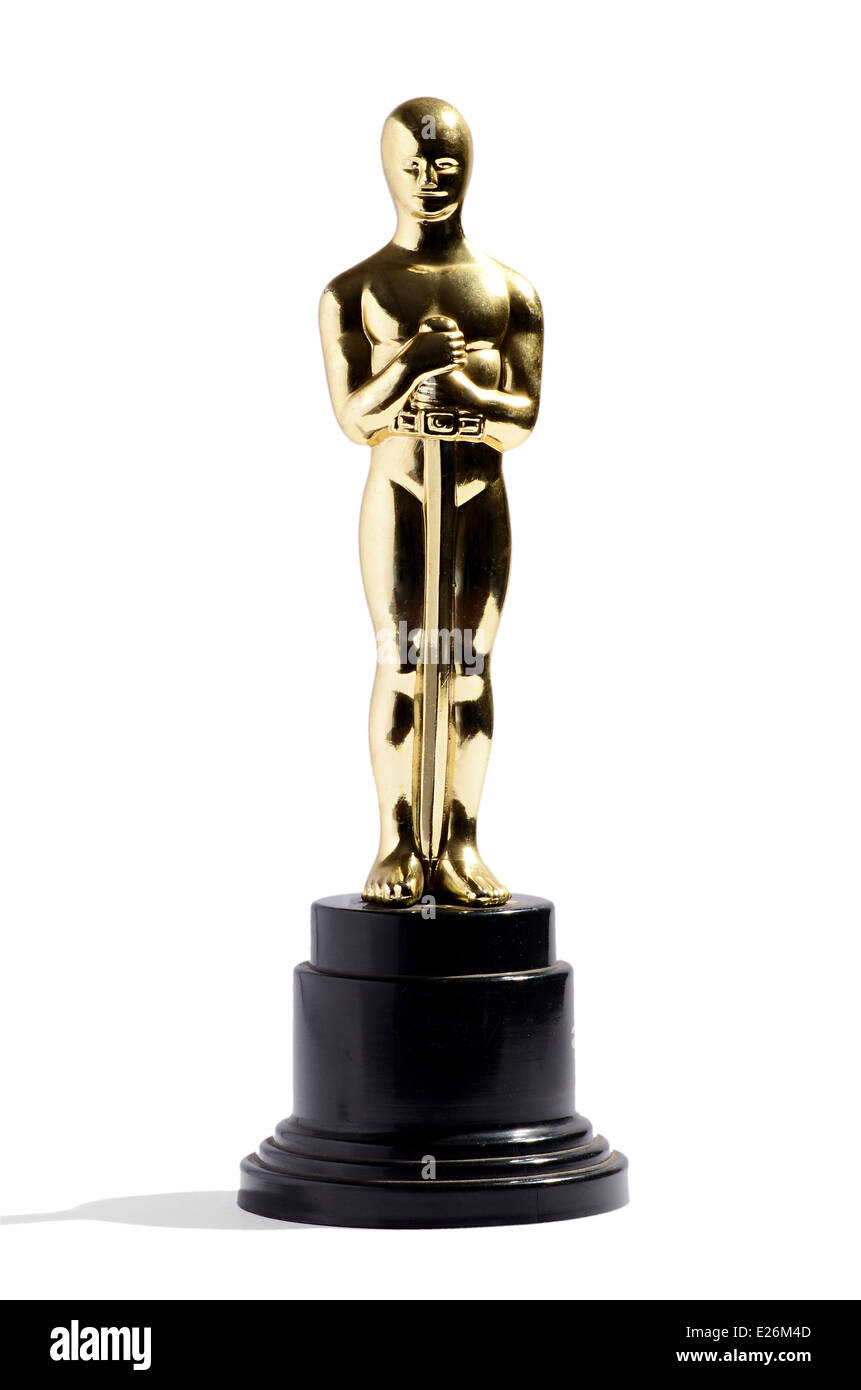 Replica of an Oscar award Stock Photo