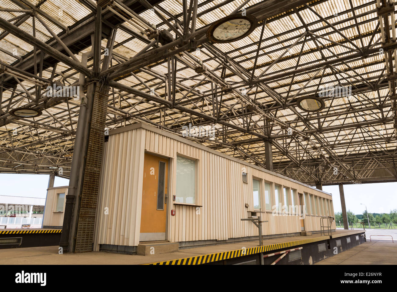 Old border crossing museum between west and east at Helmstedt-Marienborn in Saxony-Anhalt (Germany) Stock Photo