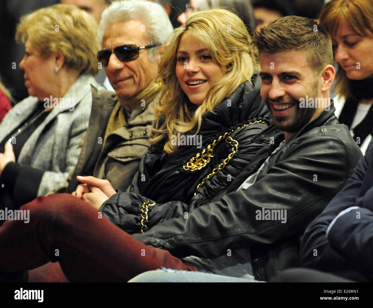 Shakira and her footballer boyfriend Gerard Pique attend the launch of