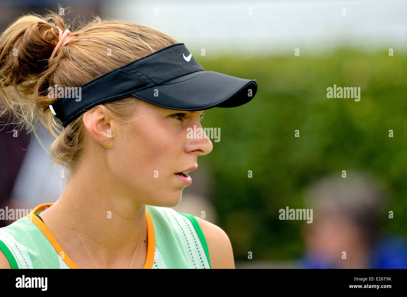 Katarzyna Piter (Poland) playing at Eastbourne, 2014 Stock Photo - Alamy