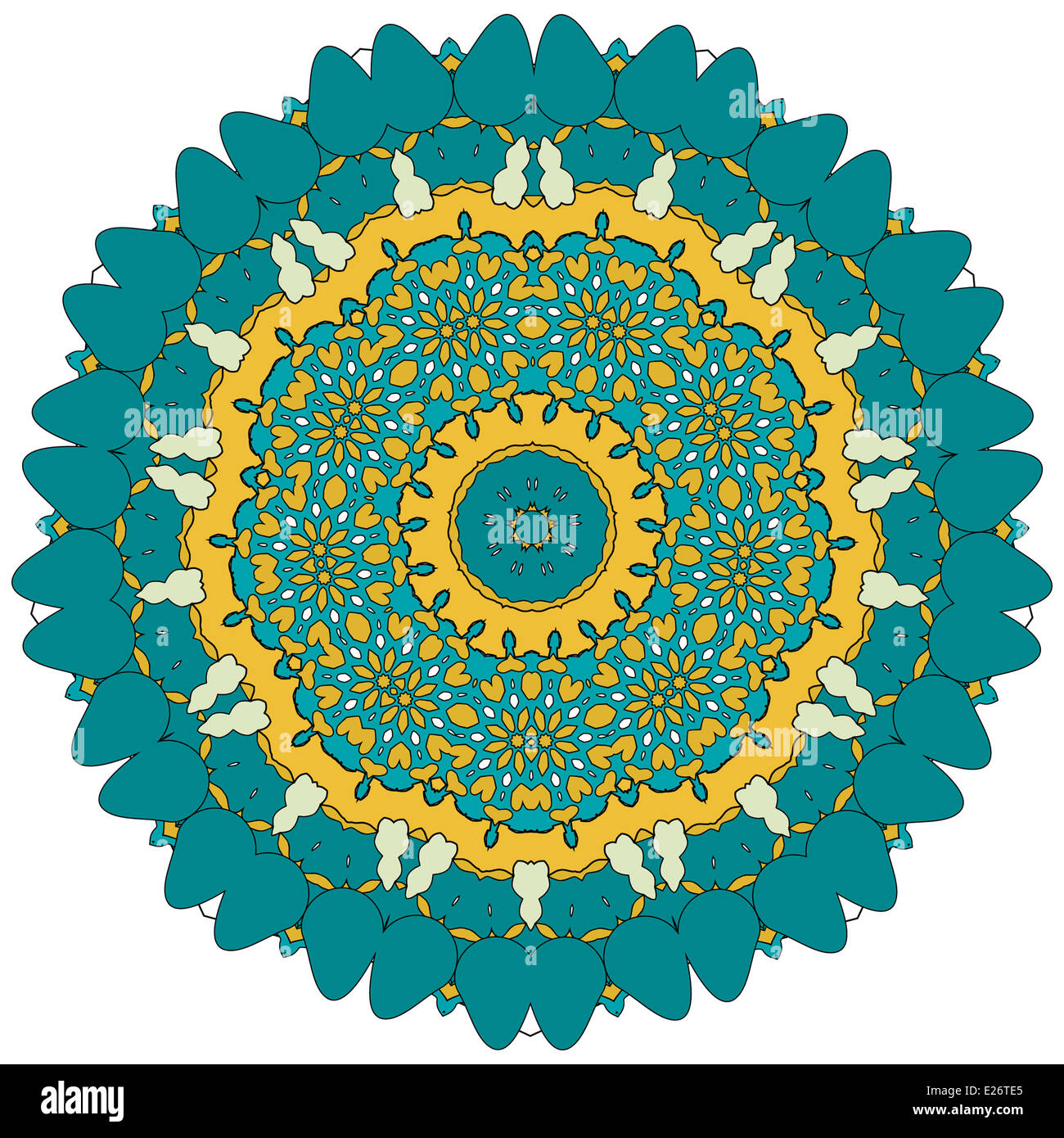 Lace floral colorful ethnic ornament kaleidoscope Stock Photo - Alamy