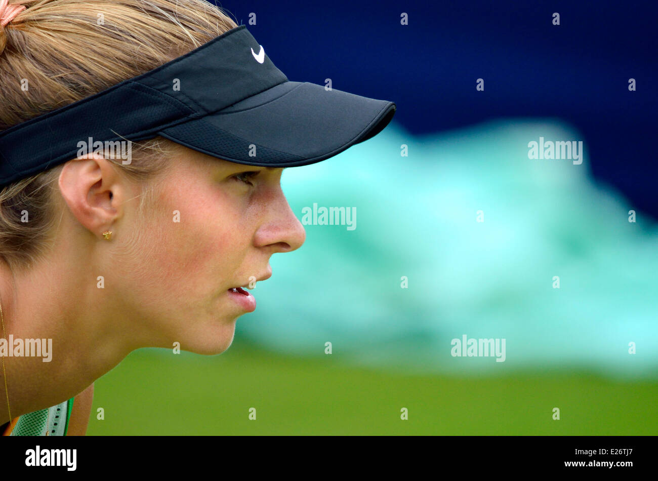 Katarzyna Piter (Poland) playing at Eastbourne, 2014 Stock Photo - Alamy