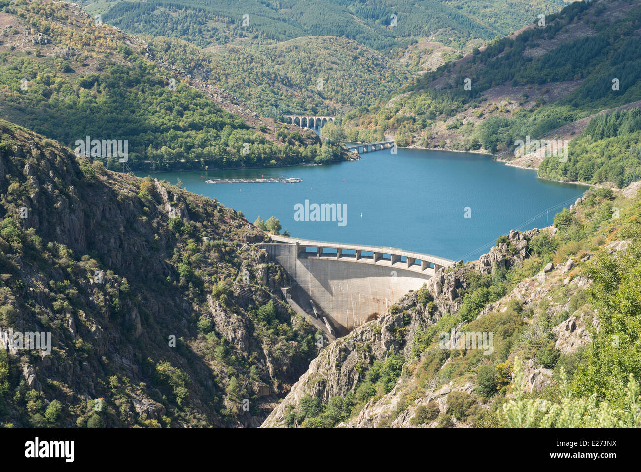 Lac de Villefort at Villefort in the Lozere (48) department of France. This  was created between 1956 and 1964 Stock Photo - Alamy