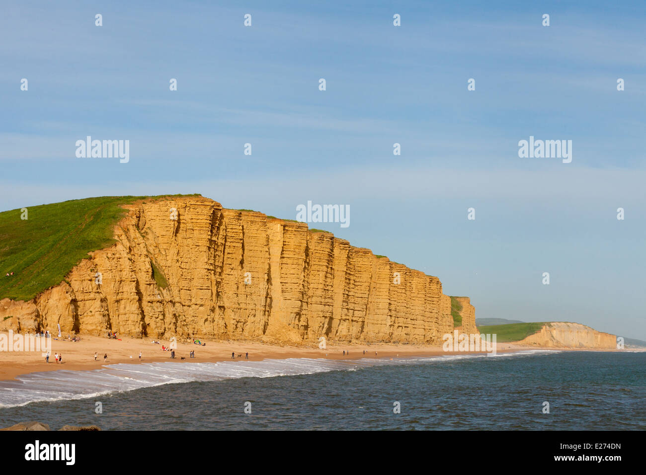Cliffs on the Jurassic coast, Dorset, seen from West Bay, Dorset England UK Stock Photo