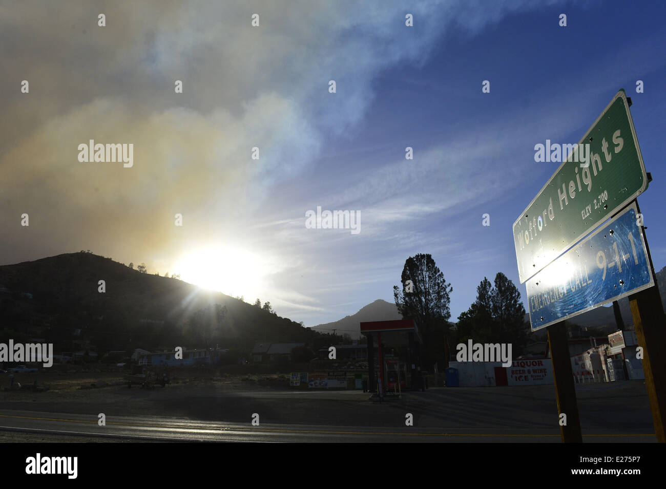 June 15, 2014 Lake Isabella, California, U.S The Shirley Fire burns
