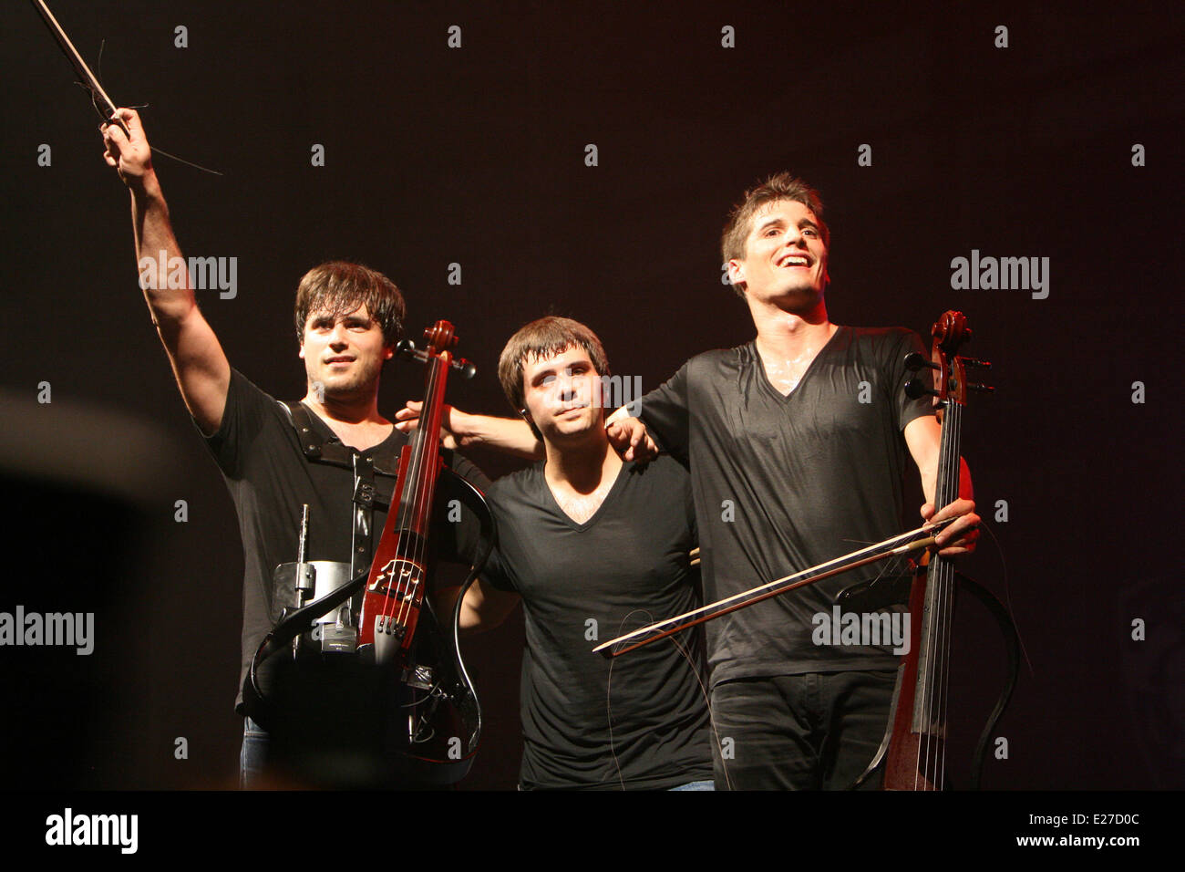 Cellists Luka Sulic and Stjepan Hauser, known as 2CELLOS, performed at ...