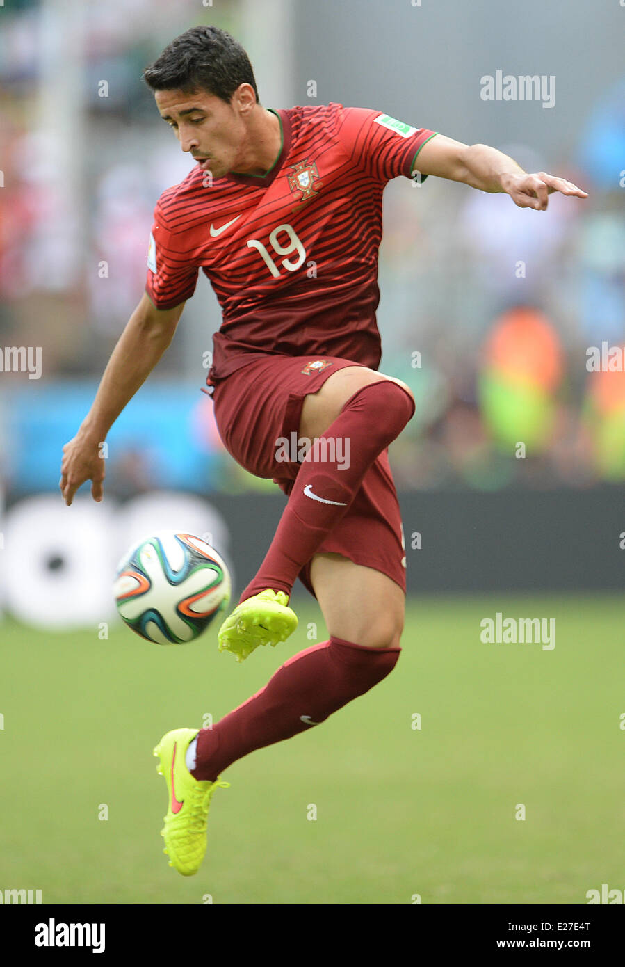 Salvador da Bahia, Brazil. 16th June, 2014. Salvador da Bahia, Brazil.  16th June, 2014. Andre Almeida of Portugal in action during the FIFA World Cup 2014 group G preliminary round match between Germany and Portugal at the Arena Fonte Nova Stadium in Salvador da Bahia, Brazil, 16 June 2014. Credit:  dpa picture alliance/Alamy Live News Stock Photo