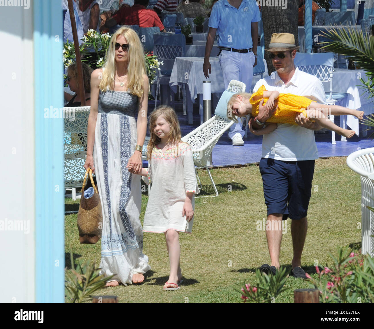 German model Claudia Schiffer, her husband Matthew Vaughn and their