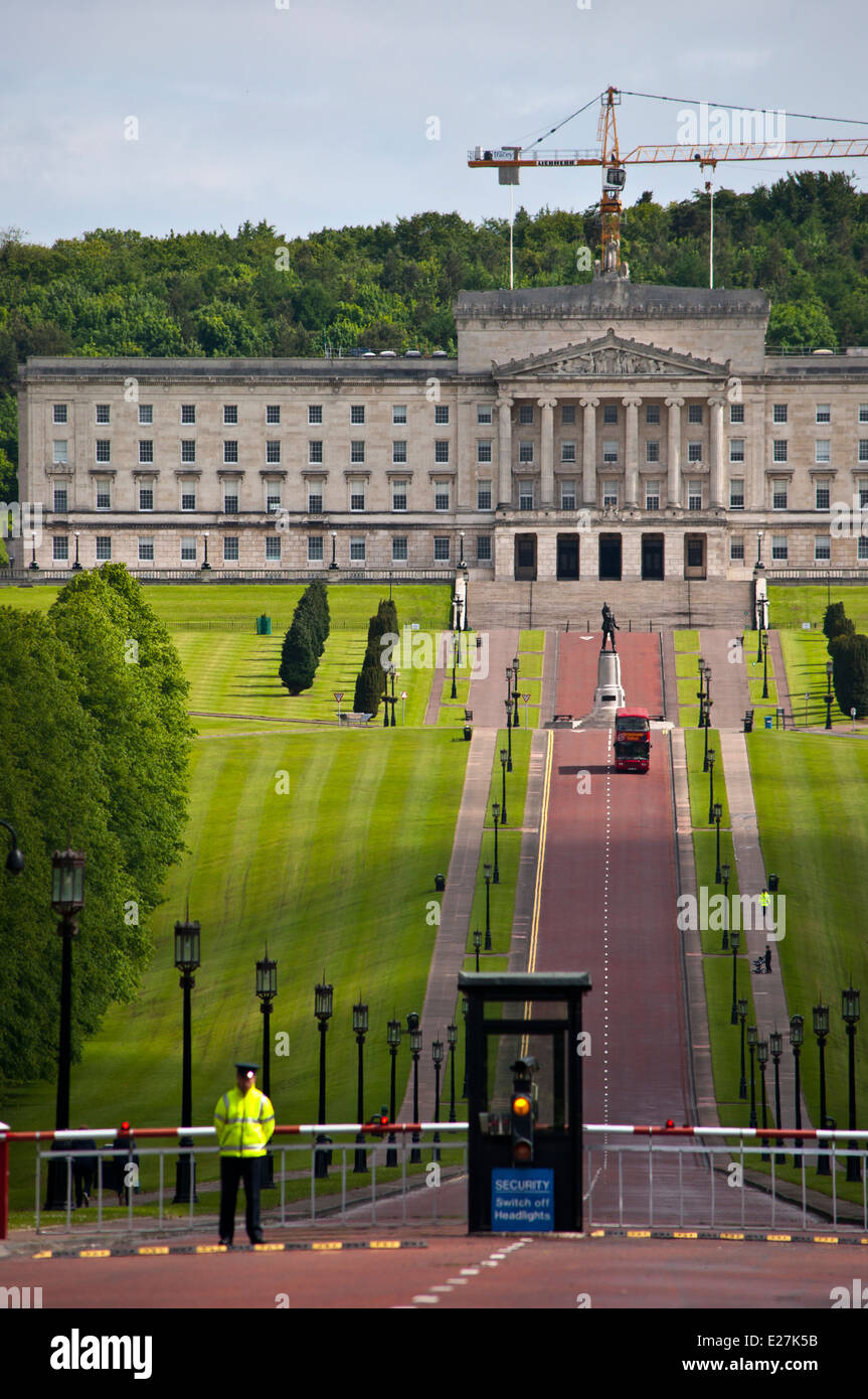 Stormont gates and park Belfast Northern Ireland Stock Photo Alamy