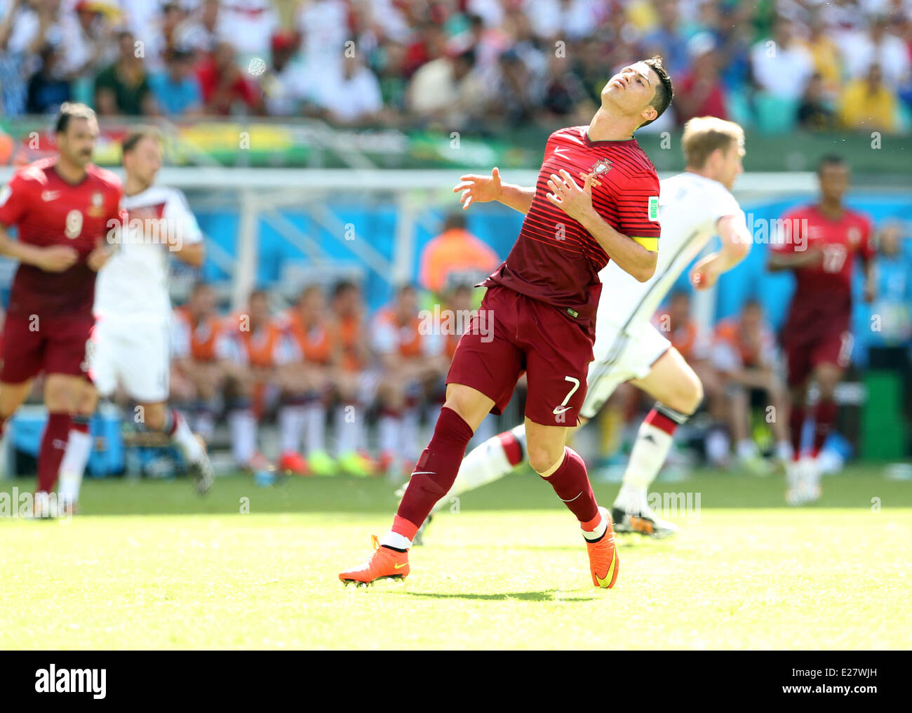 Salvador, Brazil. 16th June, 2014. World Cup finals 2014. Germany versus Portugal. Cristiano Ronaldo Credit:  Action Plus Sports/Alamy Live News Stock Photo