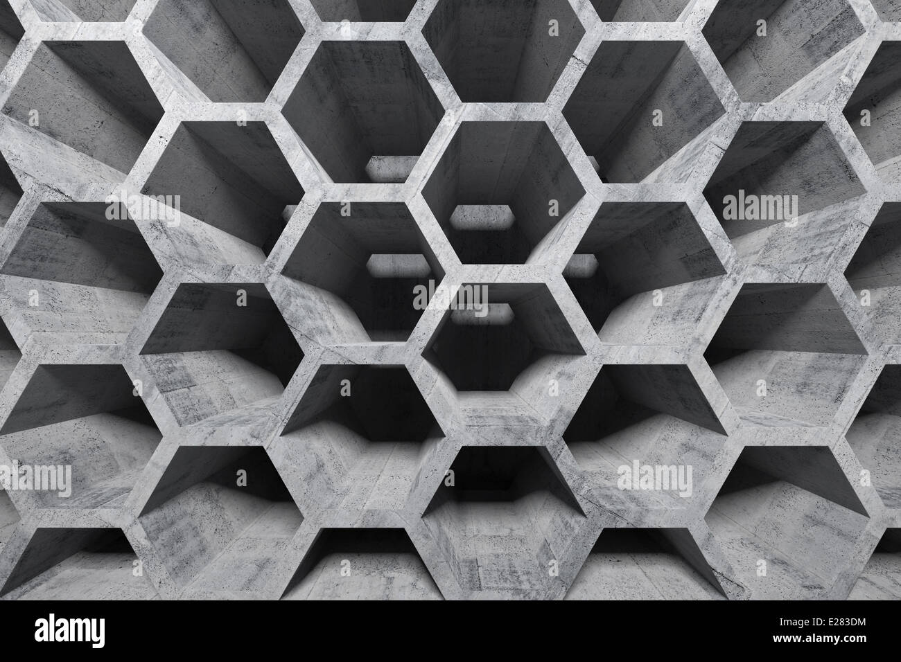 Abstract gray concrete interior with structure Stock Photo