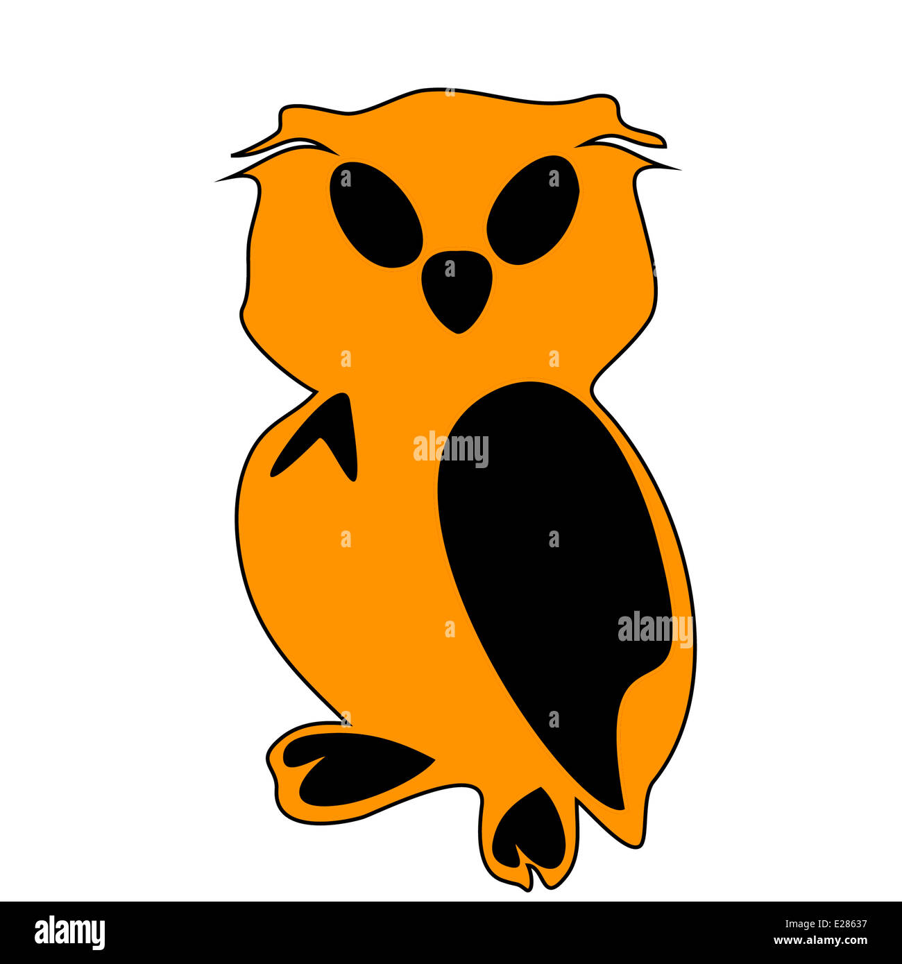 Funny orange toy owl cartoon Stock Photo Alamy