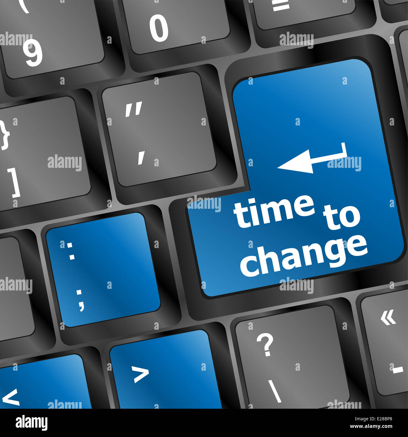Time concept: computer keyboard word Time to change Stock Photo - Alamy