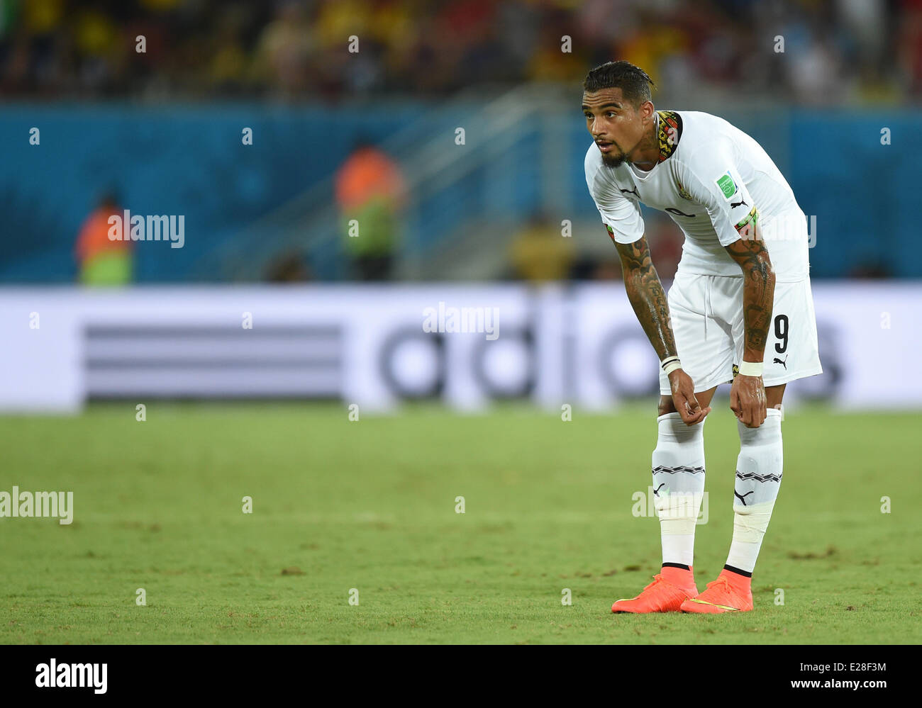 Natal, Brazil. 16th June, 2014. Kevin Prince Boateng of Ghana reacts during the FIFA World Cup 2014 group G preliminary round match between Ghana and the USA at the Estadio Arena das Dunas Stadium in Natal, Brazil, 16 June 2014. Credit:  dpa picture alliance/Alamy Live News Stock Photo