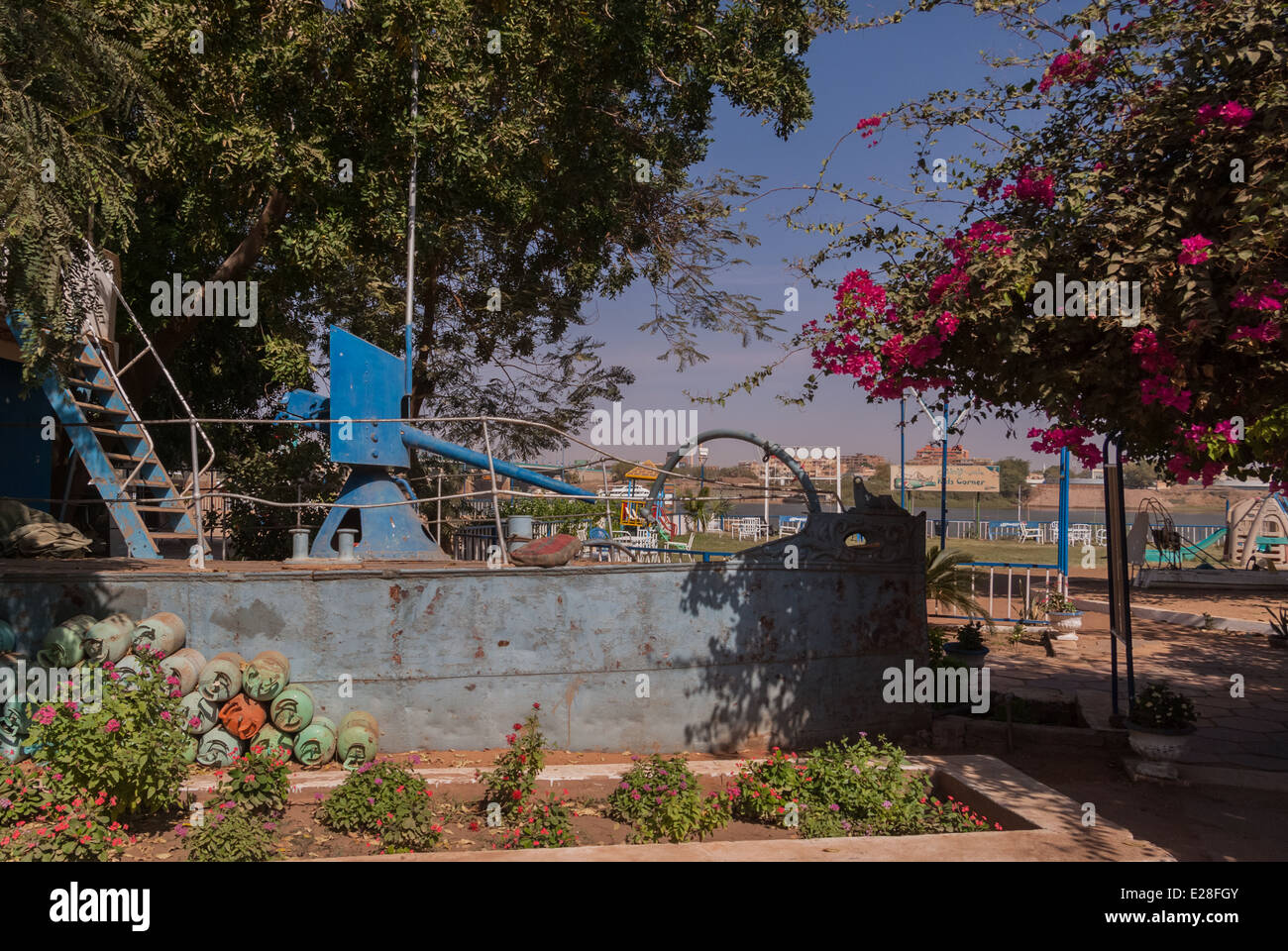 Historic Gunboat Melik, Khartoum, Sudan Stock Photo