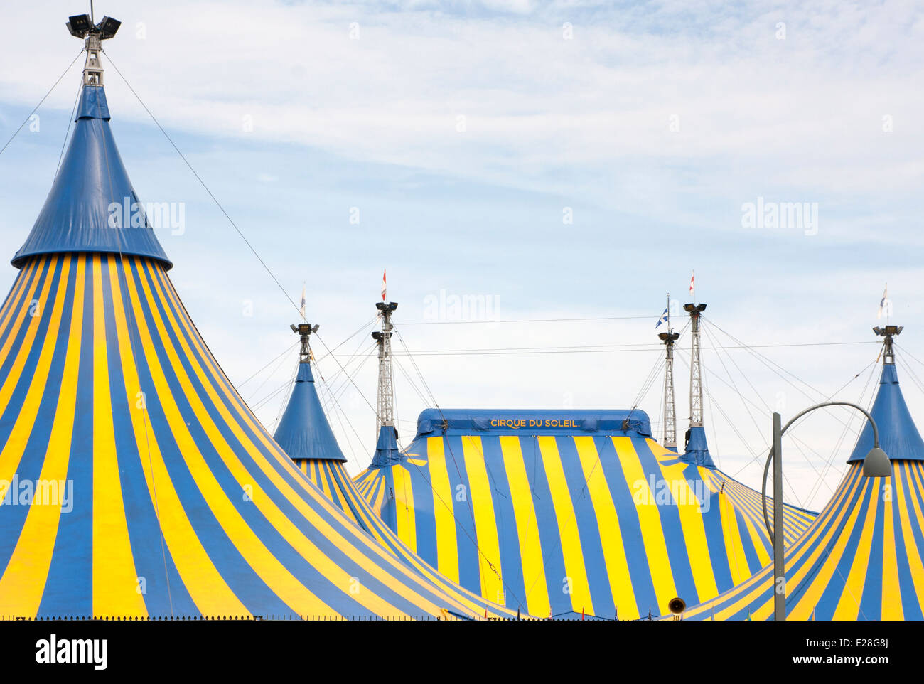 Cirque de Soleil big top tent in the Old Port of Montreal Stock Photo