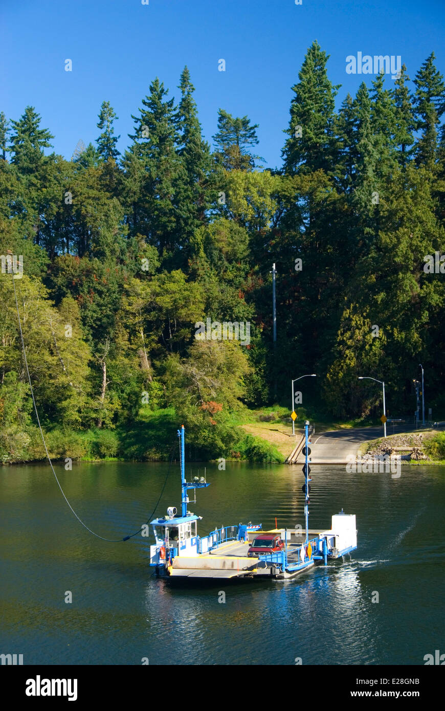 Canby Ferry on Willamette River, Clackamas County, Oregon Stock Photo ...