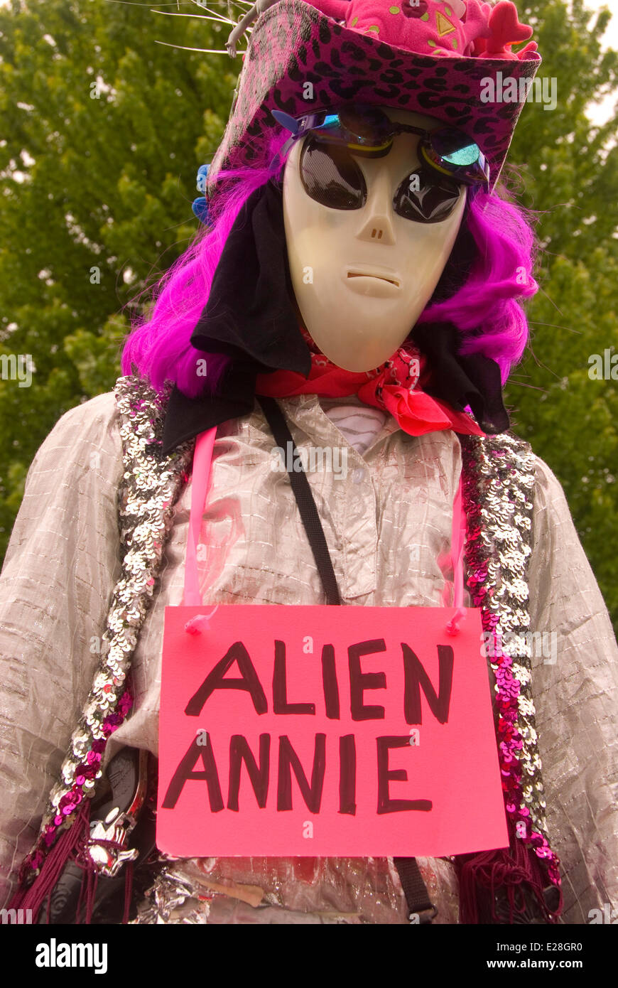 Alien Annie, Alien Daze UFO Festival, McMinnville, Oregon Stock Photo