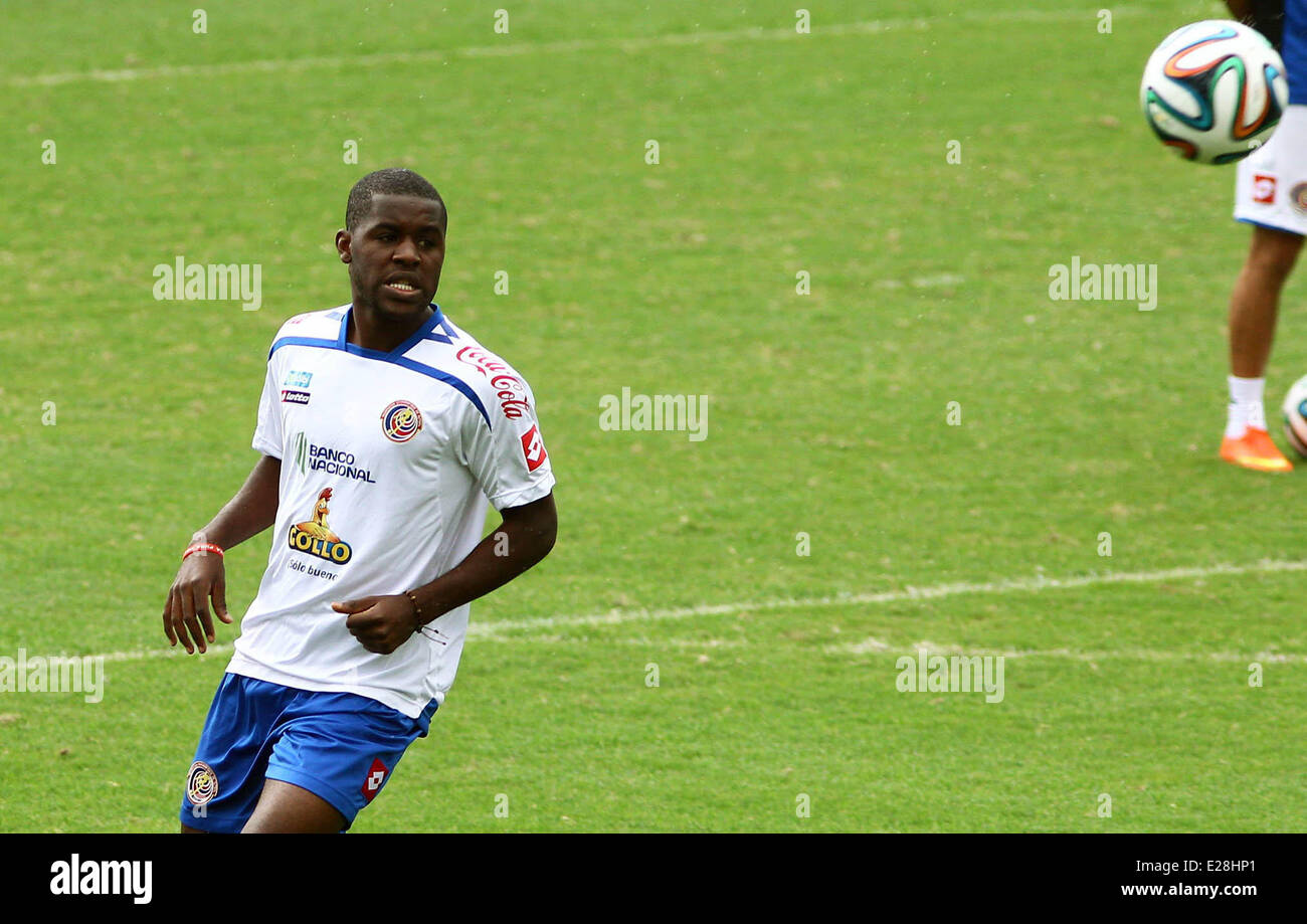 Sao Paulo, Brazil. 16th June, 2014. Player Joel Campbell Samuels during training squad of Costa Rica in Vila Belmiro, Santos, south coast of Sao Paulo, southeastern Brazil, on June 16, 2014. Costa Rica faces Italy on Friday (20) by Group D of the 2014 FIFA World Cup. Credit:  dpa picture alliance/Alamy Live News Stock Photo