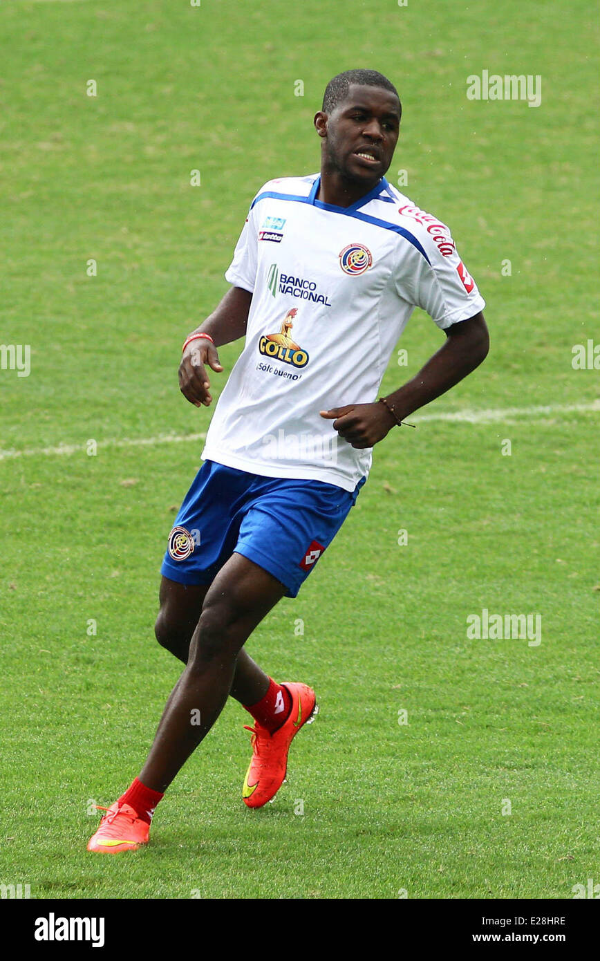 Sao Paulo, Brazil. 16th June, 2014. Player Joel Campbell Samuels during training squad of Costa Rica in Vila Belmiro, Santos, south coast of Sao Paulo, southeastern Brazil, on June 16, 2014. Costa Rica faces Italy on Friday (20) by Group D of the 2014 FIFA World Cup. Credit:  dpa picture alliance/Alamy Live News Stock Photo