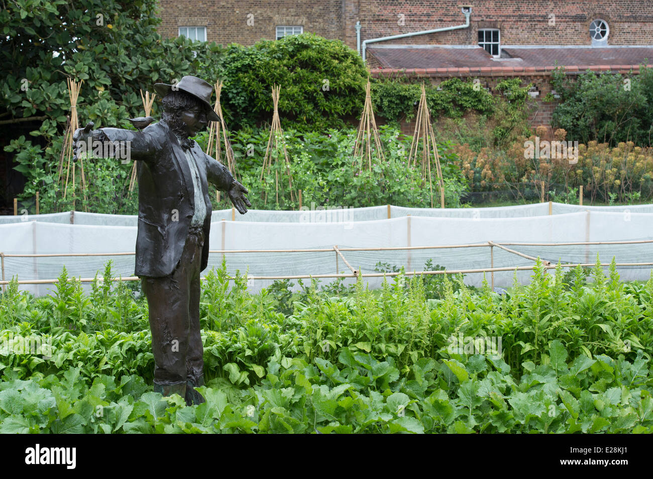 Bronze Scarecrow sculpture at Kew Gardens. England Stock Photo