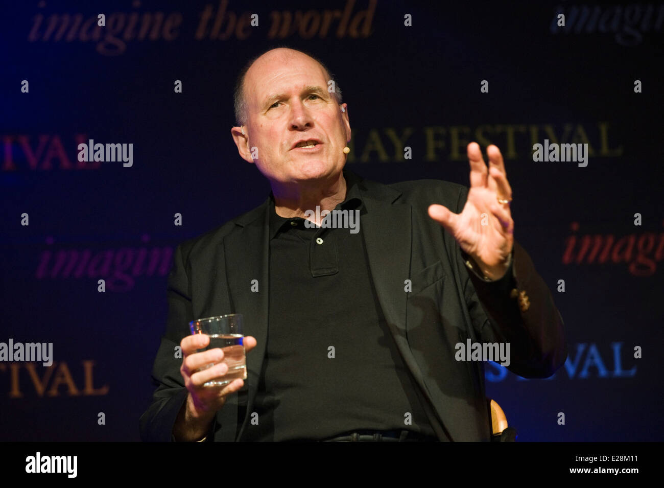 William Nicholson screenwriter, playwright, and novelist talking about his work at Hay Festival 2014. ©Jeff Morgan Stock Photo